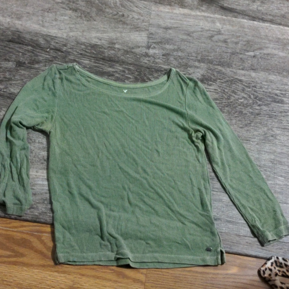 Ribbed american eagle crop top